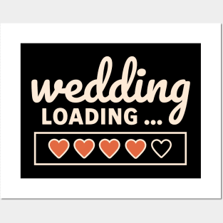 Wedding Loading Hearts in Progress Bar Bride-to-Be Posters and Art